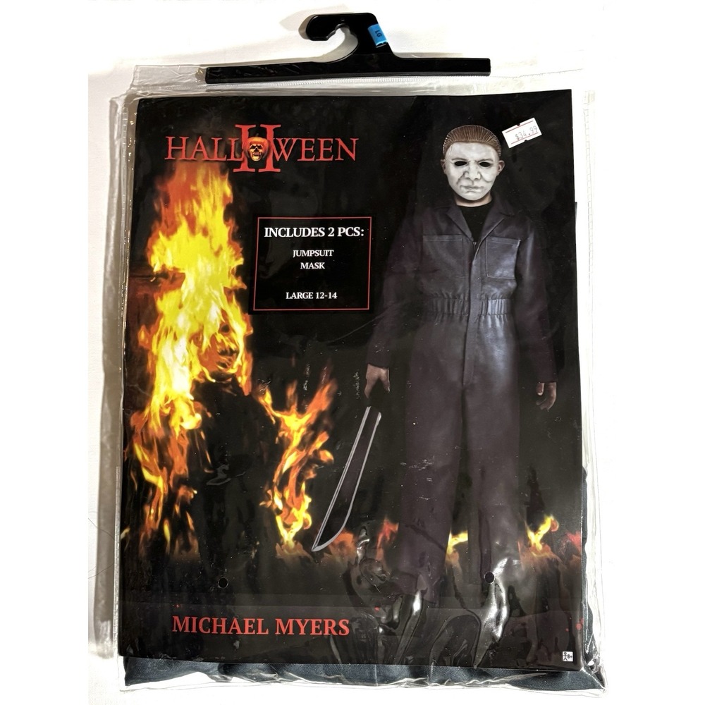 Michael Myers Halloween II Child Large 12-14  New Jumpsuit W/Mask Costume
